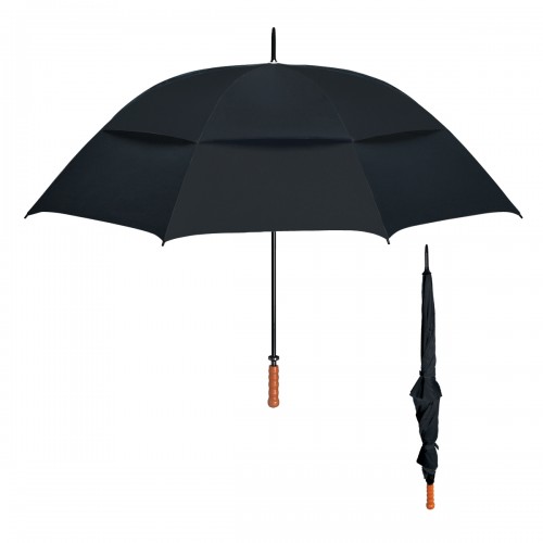 68" Arc Windproof Vented Custom Umbrella - 1 Color Imprint - HP